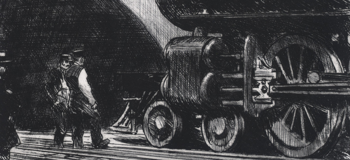 "The Locomotive" etching by Edward Hopper